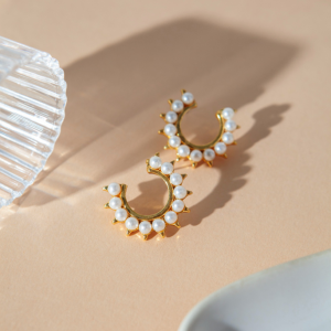Elegant Pearl Stud Earrings